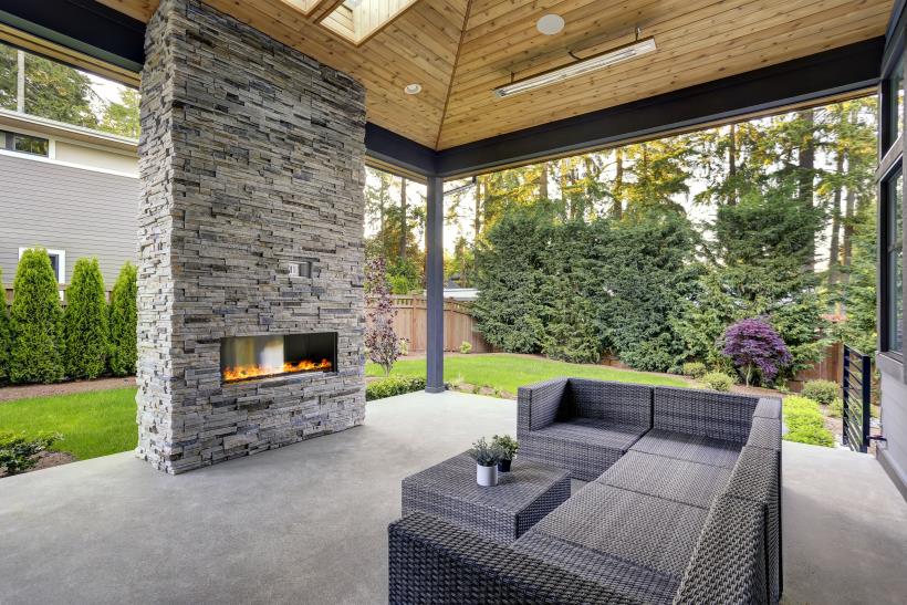 Modern sleek patio