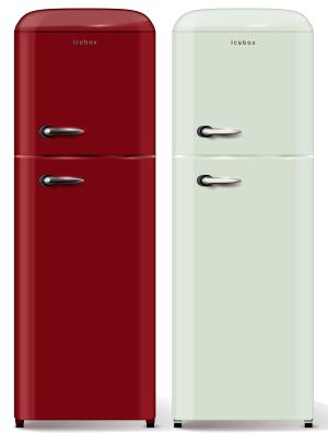 Examples of a retro style refrigerators