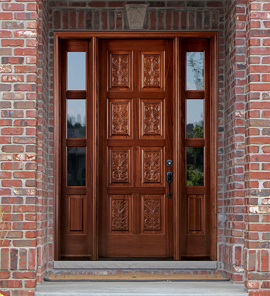 Carved Front Door