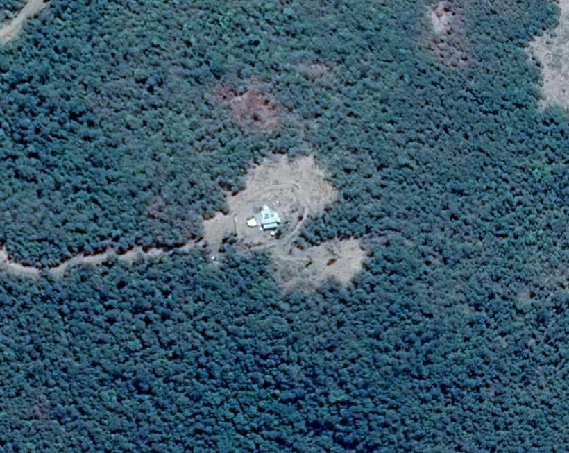 satellite view from above the mountain